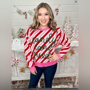 Queen of Sparkles- Candy Cane Queen Sweater